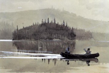 ウィンスロー・ホーマー Painting - カヌーに乗った二人の男 リアリズム海洋画家ウィンスロー・ホーマー